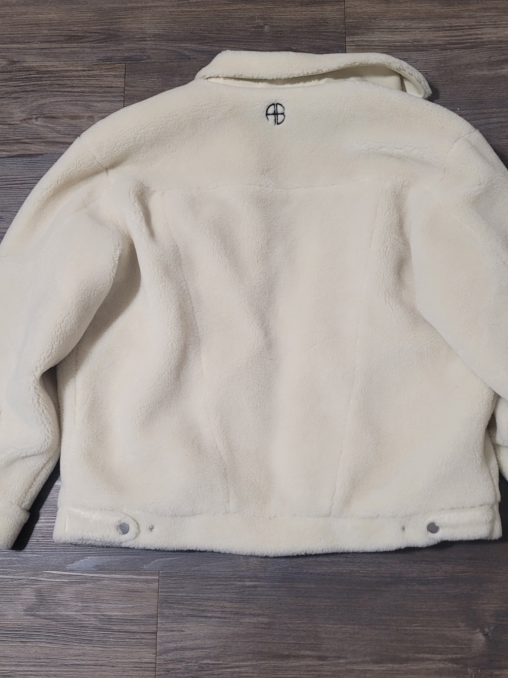 Anine Bing Rory Jacket Sherpa Button-Front Size M cream Faux Shearling NEW - Picture 5 of 10